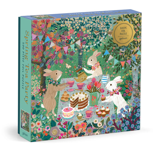 Spring Tea Party 500 Piece Foil Jigsaw Puzzle