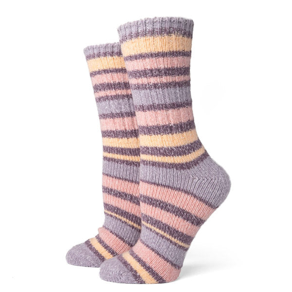 Everyday Cozy Super Soft Socks - Stripes Purple