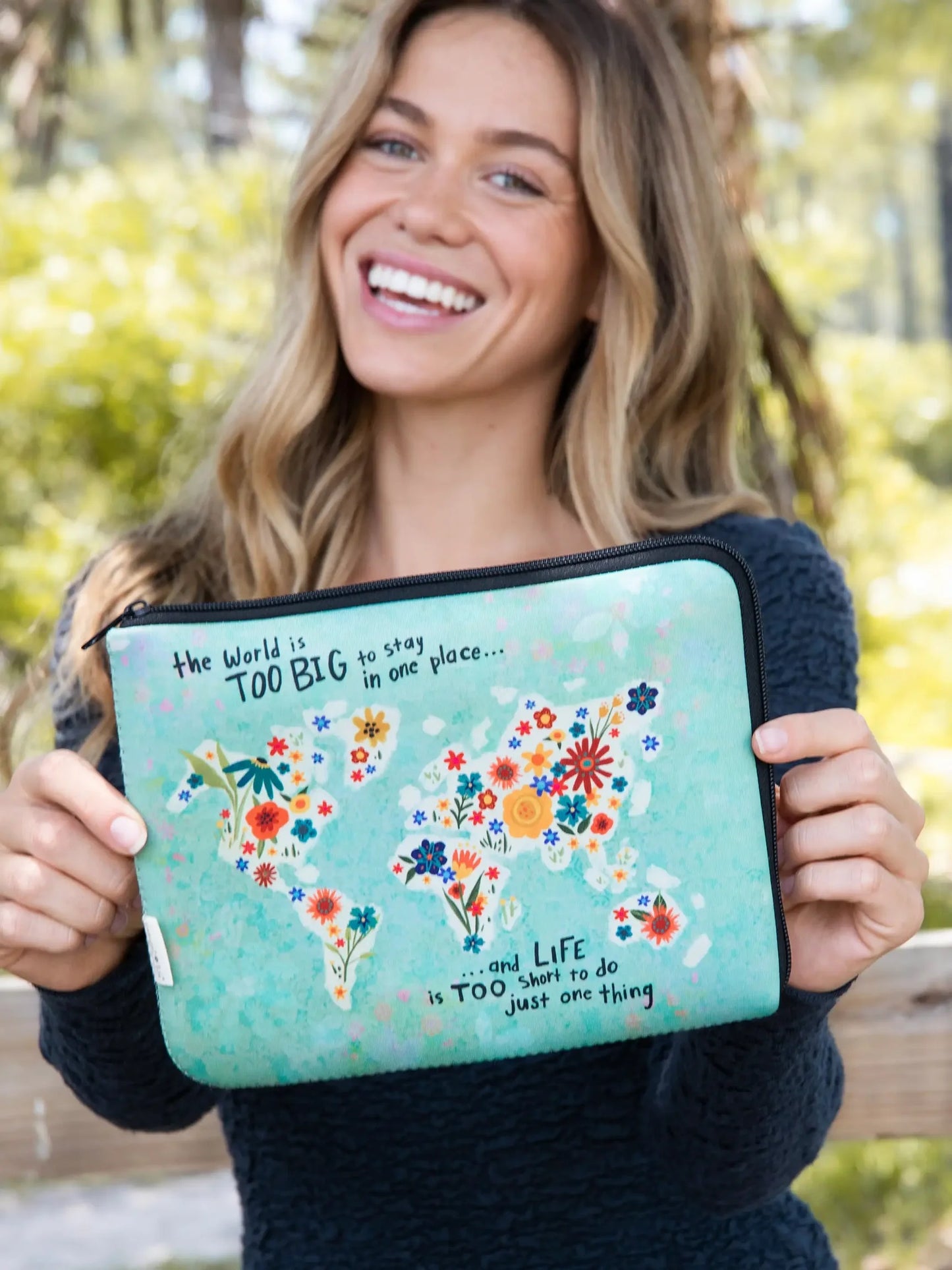 Natural Life Travel Document Pouch - The World Is Too Big