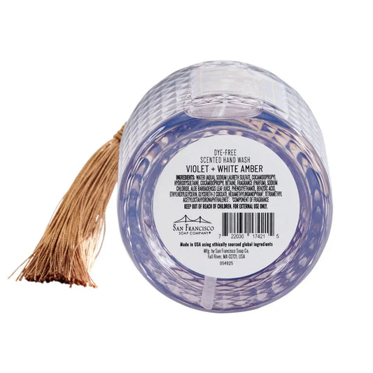 Botanical Tassel Liquid Hand Soap - Violet & White Amber