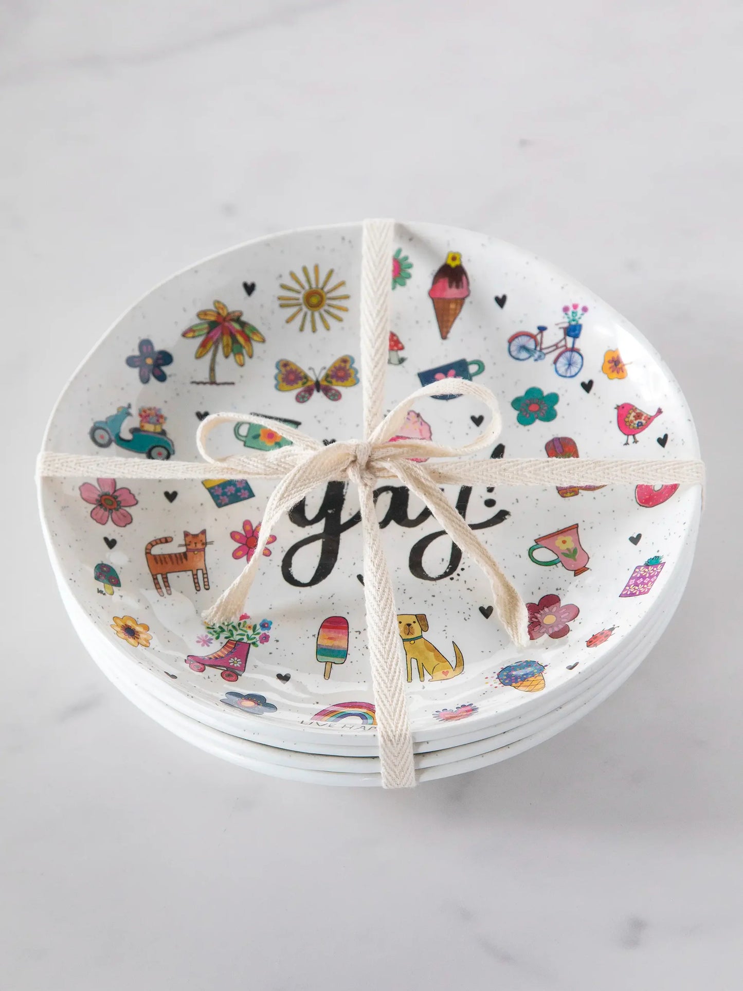 Melamine Party Plates Set of 4 - Yay