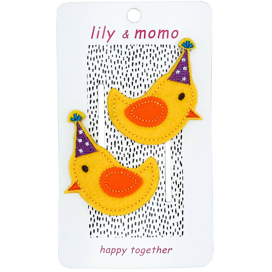 Chicks Party Hat Hair Clips
