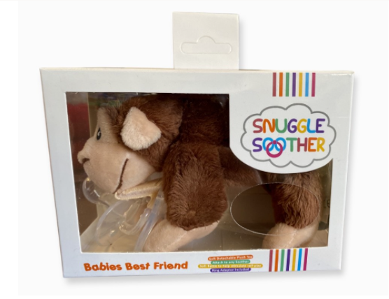Snuggle Soother Pacifier Clip - Baby Monkey