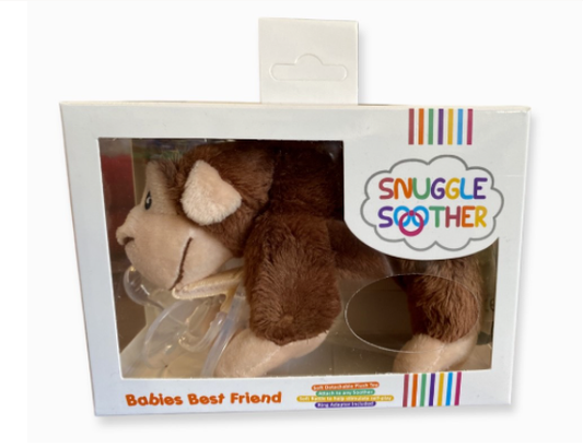 Snuggle Soother Pacifier Clip - Baby Monkey