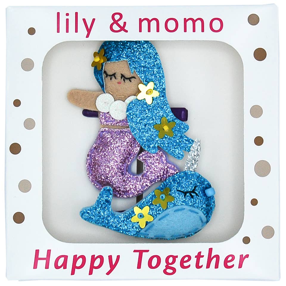 Pearl Mermaid and Narwhal Hair Clip Box Set
