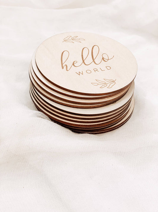 Baby Monthly Milestone Wooden Cards