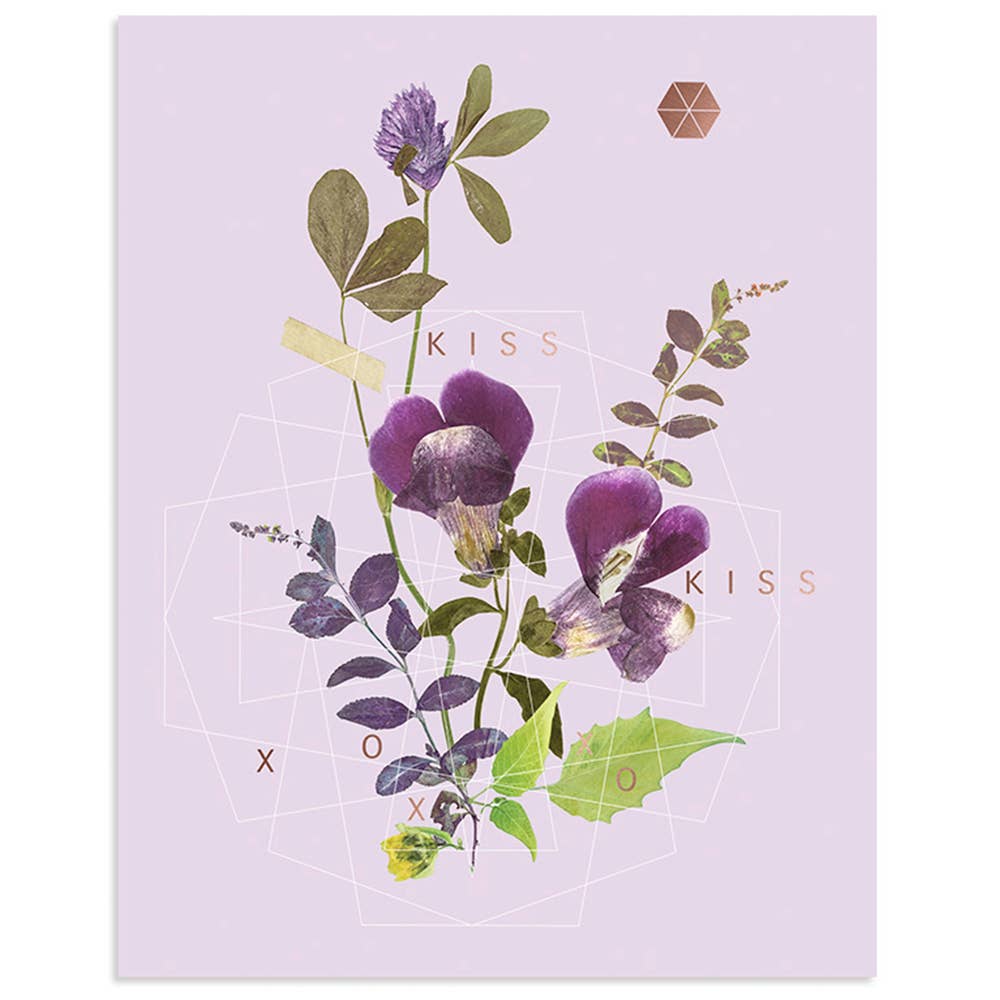 Copper Art Print- Kiss Kiss