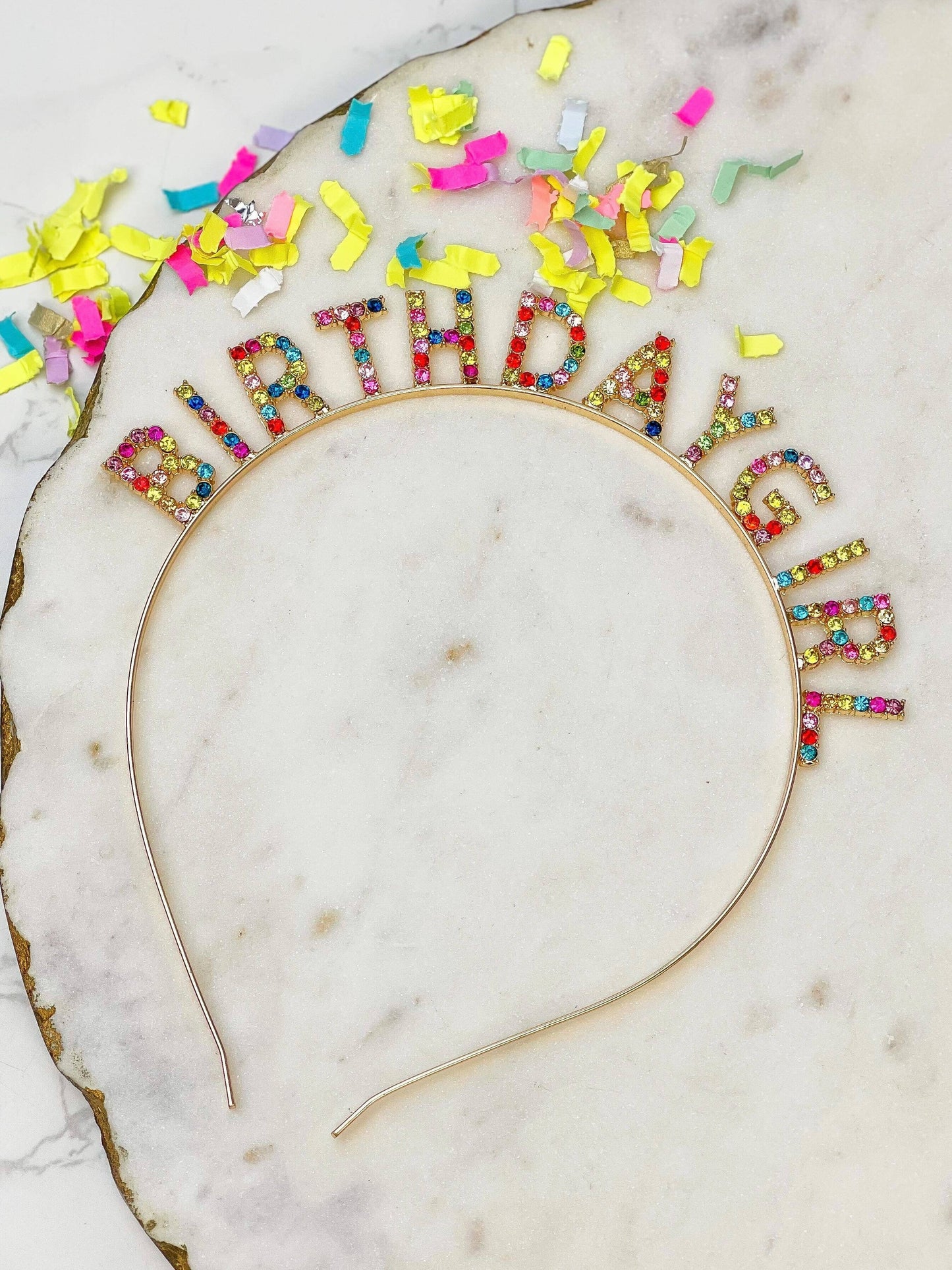 'Birthday Girl' Rhinestone Headband - Multi