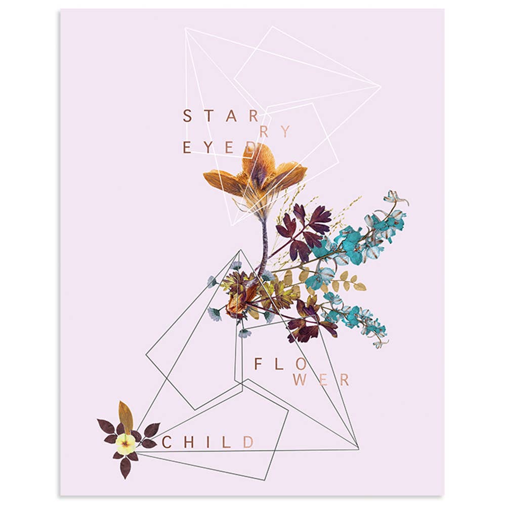 Copper Art Print- Flower Child