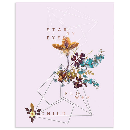 Copper Art Print- Flower Child