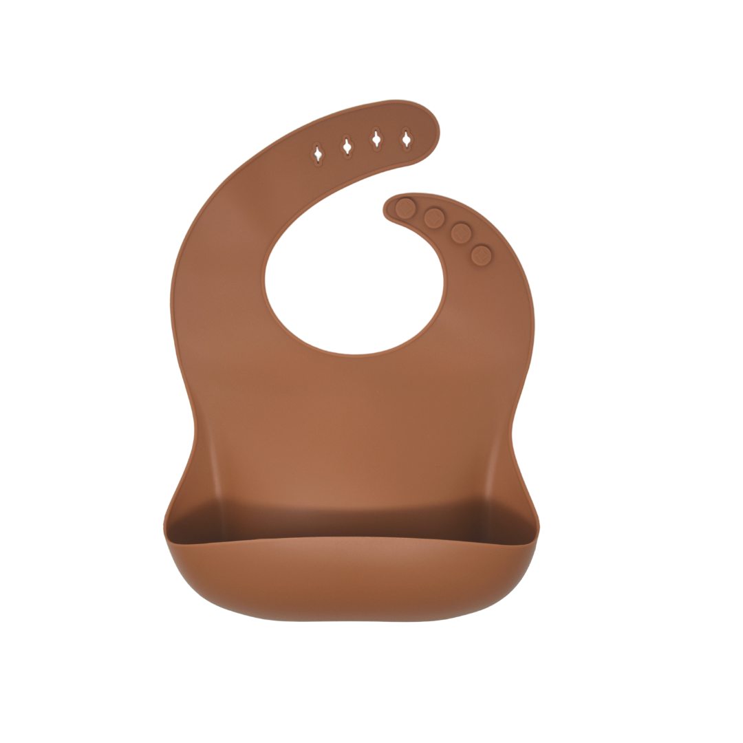 Silicone Catch Bib - Terracotta