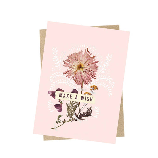 Mini Greeting Card - Pink Wish Birthday