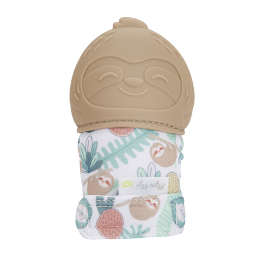 Itzy Mitt™ Silicone Teething Mitts: Sloth