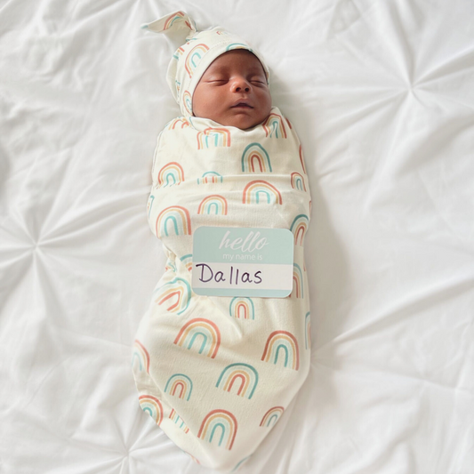 Cutie Cocoon™ Matching Cocoon & Hat Sets - Over The Rainbow