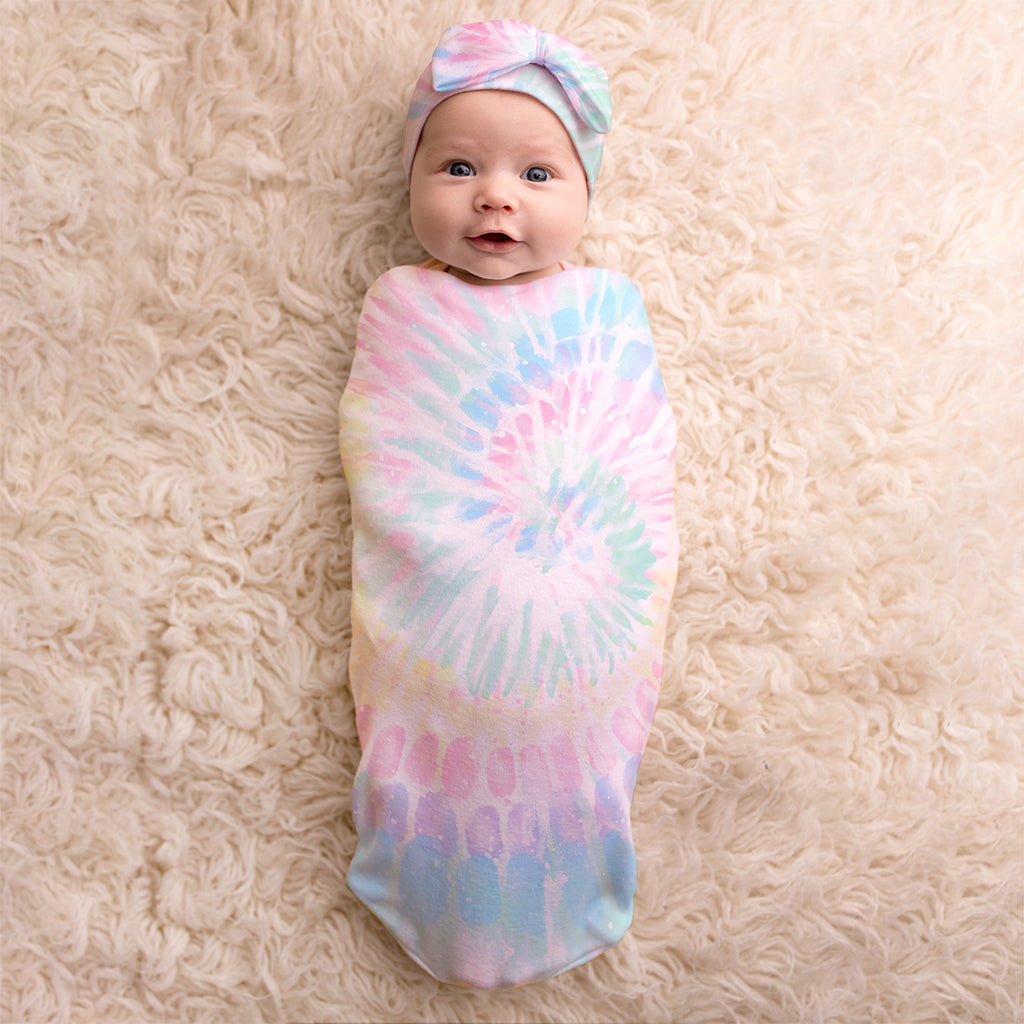 Cutie Cocoon™ Matching Cocoon & Hat Sets - Rainbow Tie Dye
