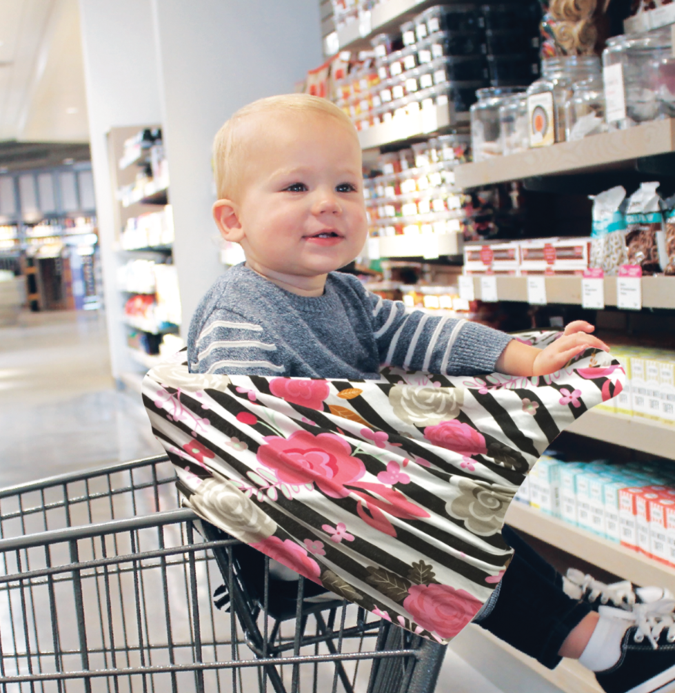 Mom Boss™ 4-in-1 Multi-Use Car Seat + Nursing Cover - Floral Stripe