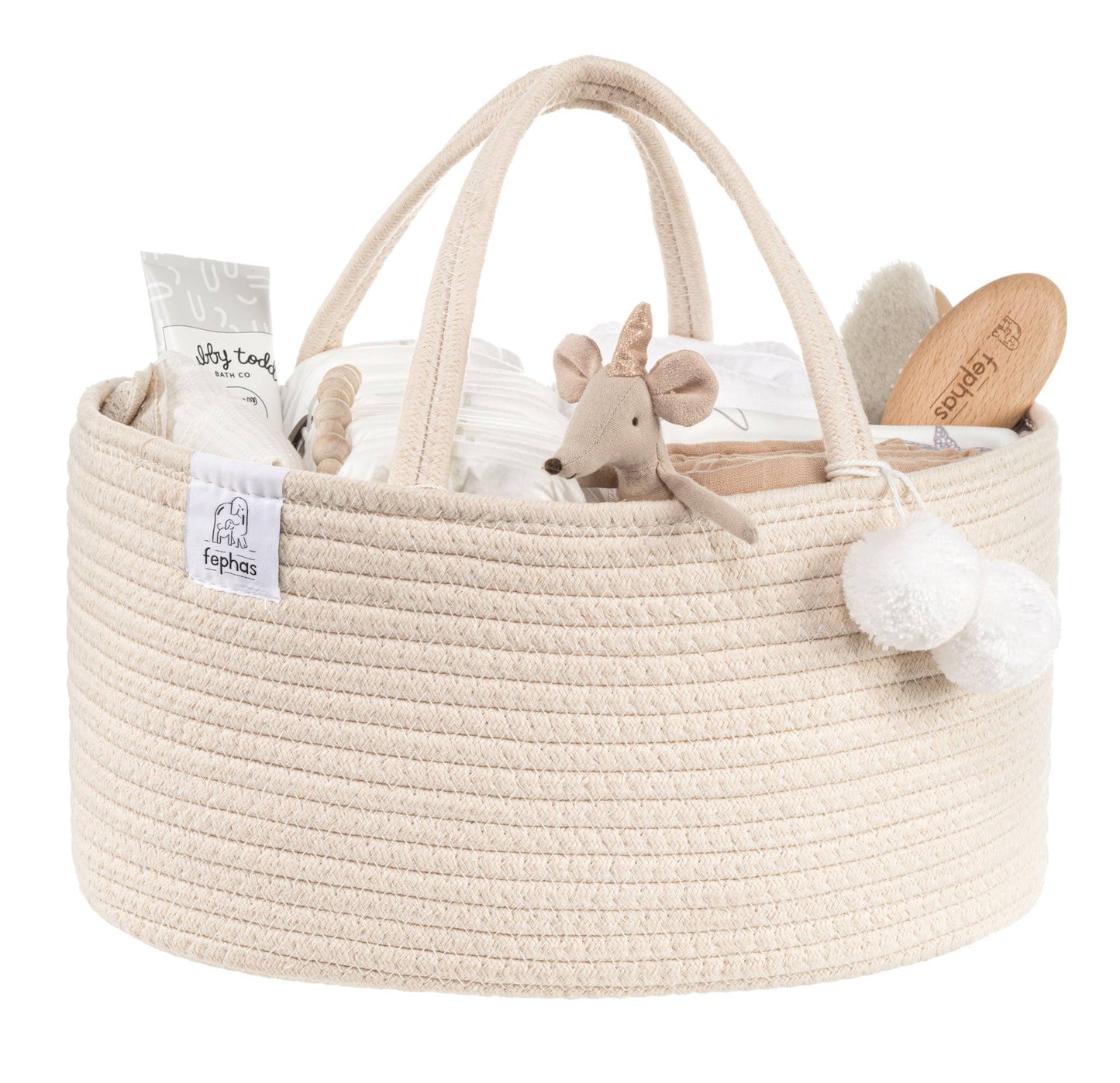 Rope Diaper Caddy - Beige