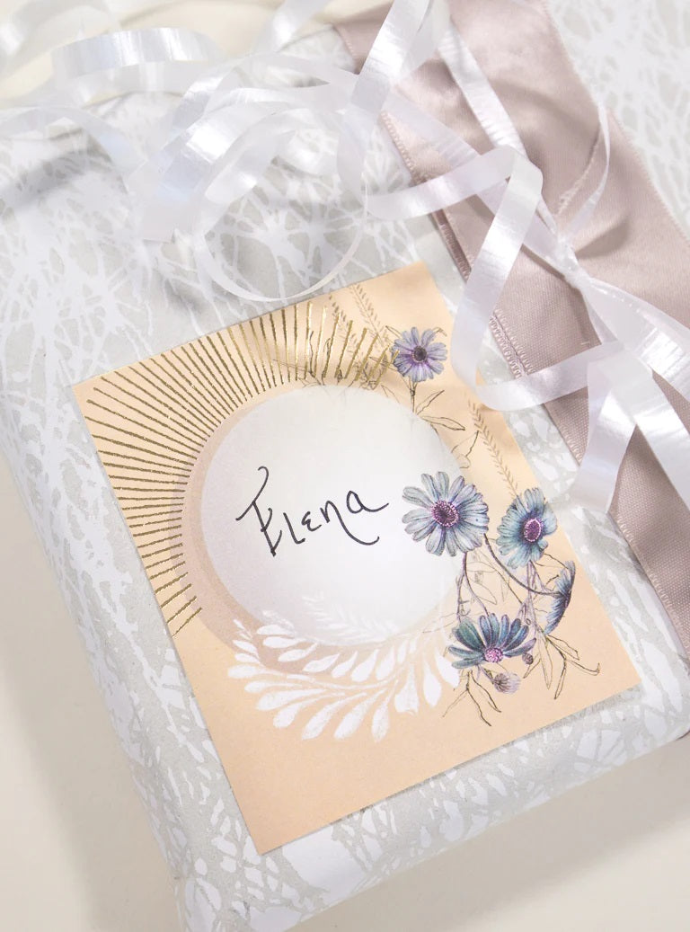 Gift Label Stickers - Blue Cosmos
