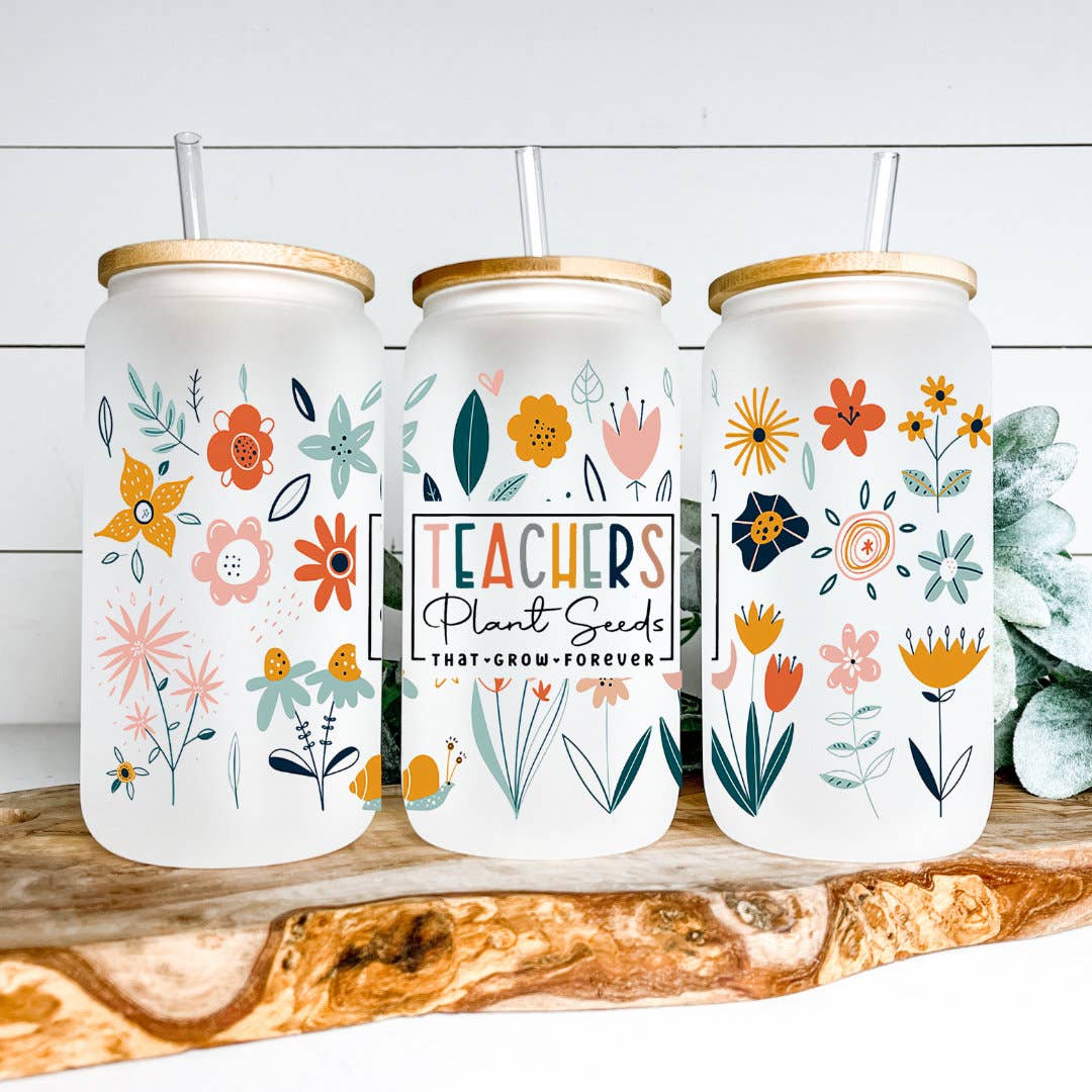 16 Oz Can Glass - Teachers