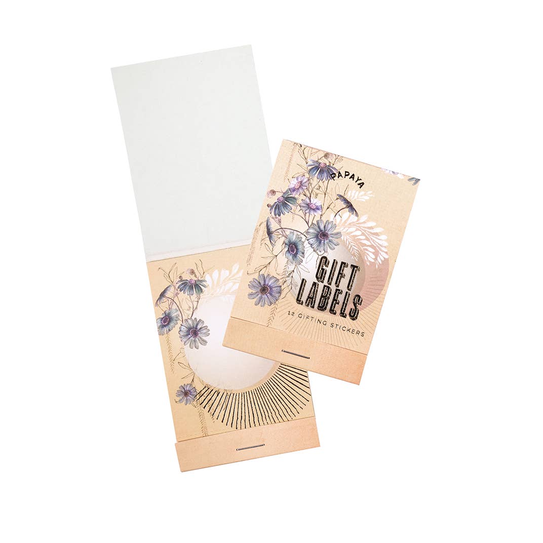 Gift Label Stickers - Blue Cosmos