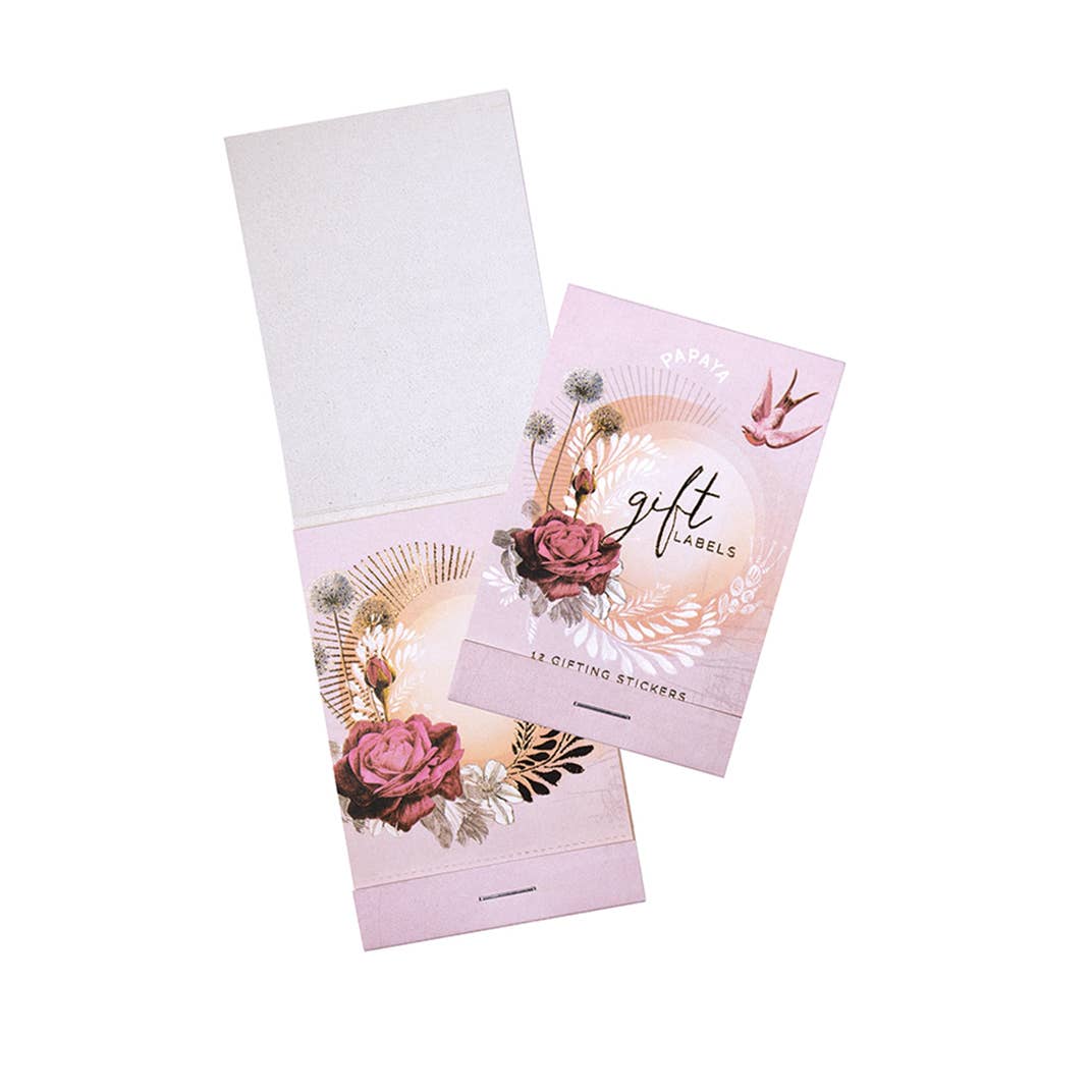 Gift Label Stickers - Lavender Rose