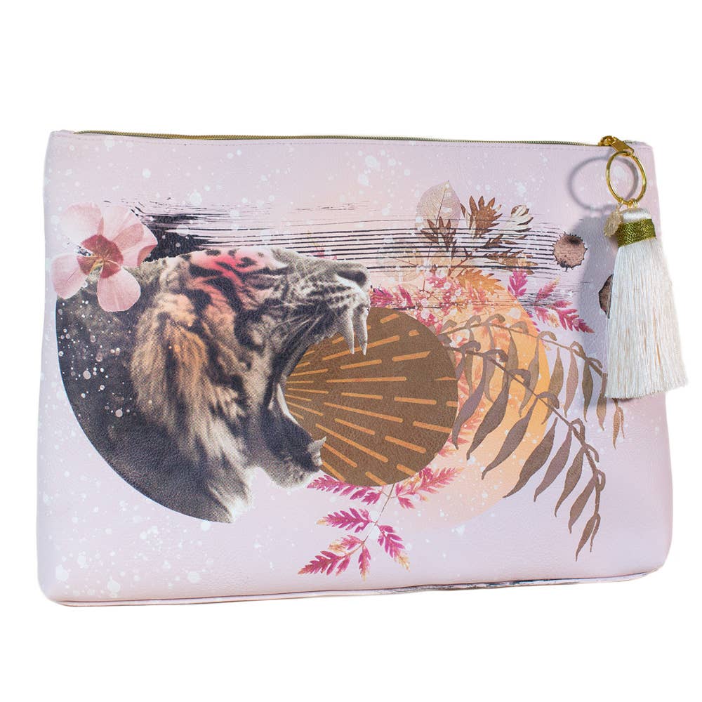 Large Tassel Pouch - Tiger Roar