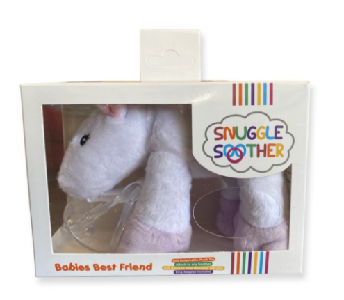 Snuggle Soother Pacifier Clip - Baby Unicorn