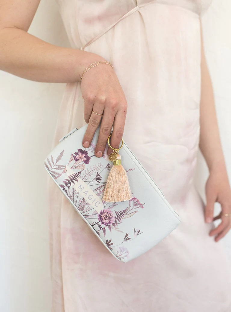 Small Tassel Pouch - Flower Bed