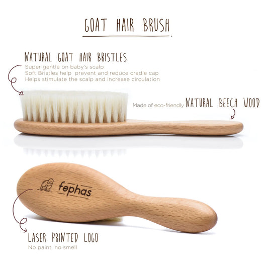Goat Hair Baby Hair Brush