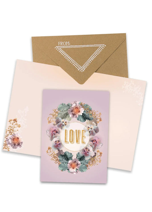 Greeting Card - Pansy Love