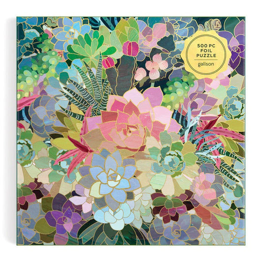 Succulent Mosaic 500 Piece Foil Jigsaw Puzzle
