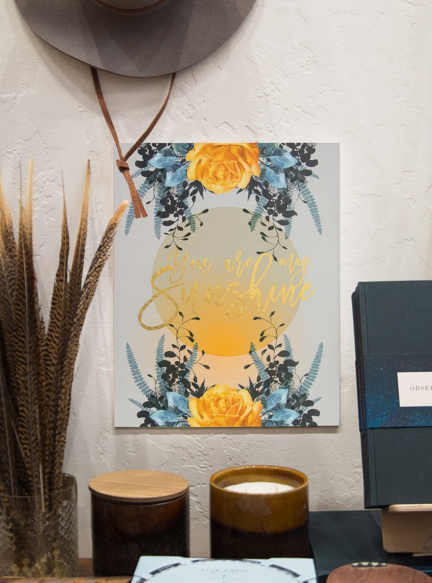 You Are My Sunshine Art Panel on Wall