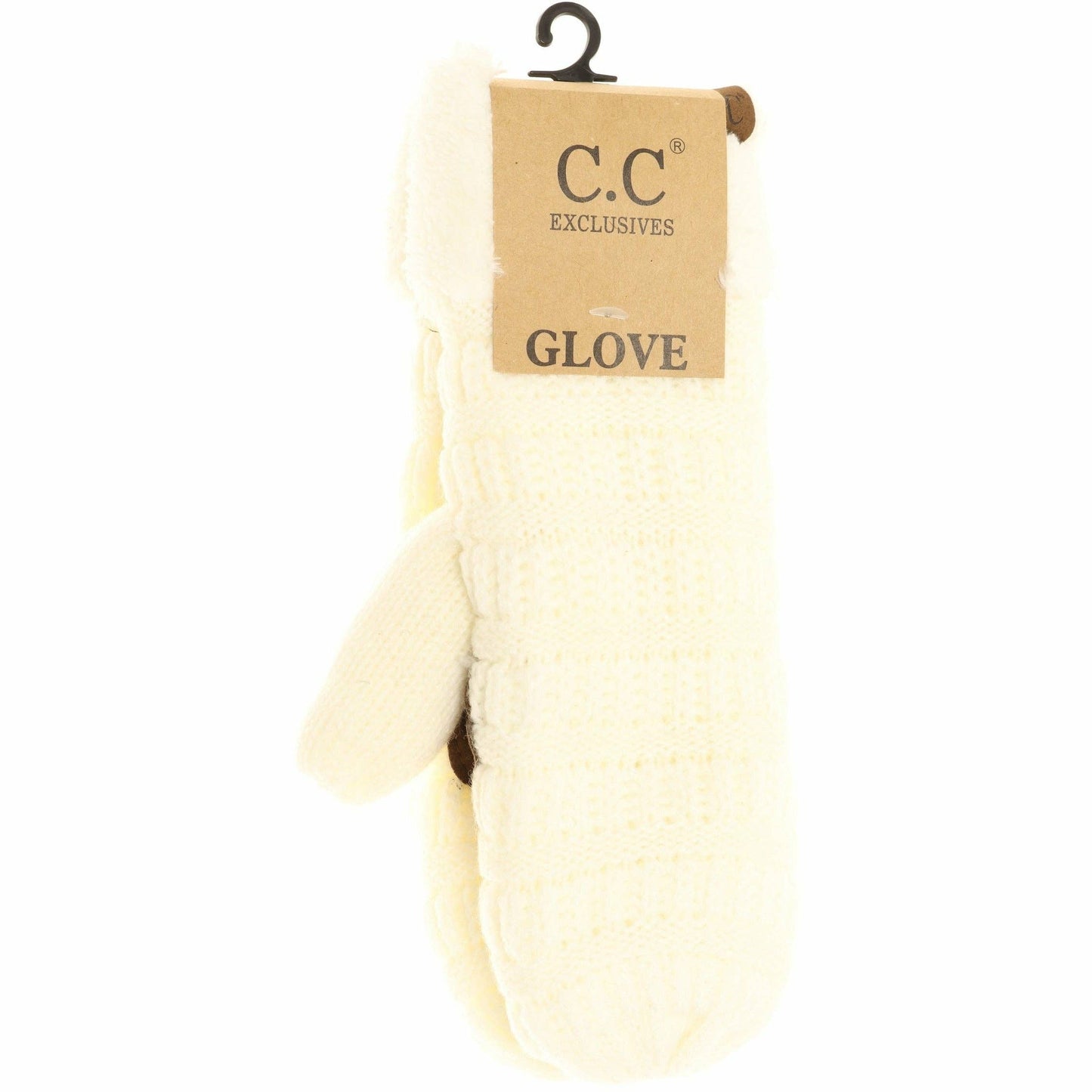 Solid Fuzzy Lined Women's Mittens