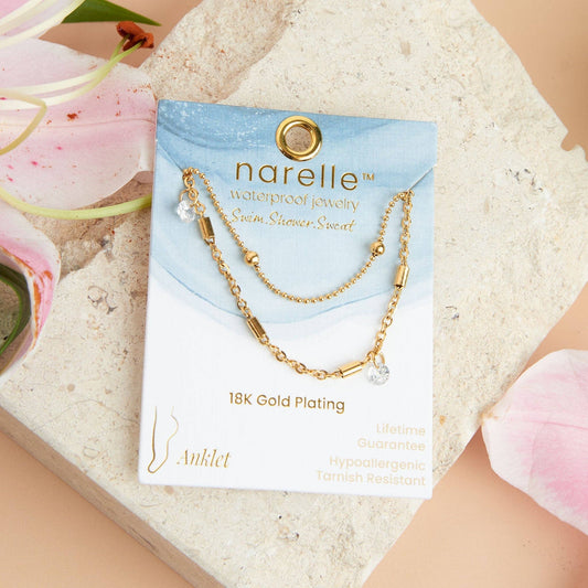 Waterproof Dainty Multi Row Anklet