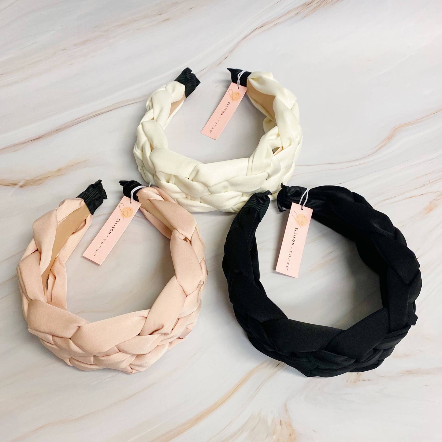 Silky Woven Headband - Cream