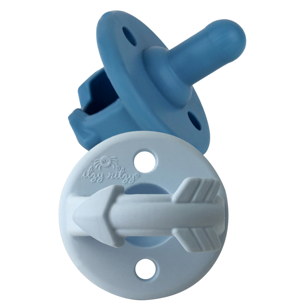 Sweetie Soother™ Pacifier Sets (2-pack): Hero Blue + Clover