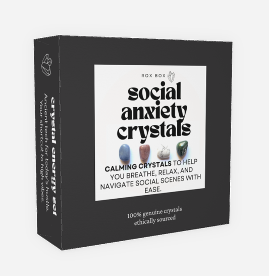 Social anxiety crystals - crystals for calm + confidence - wellness gift
