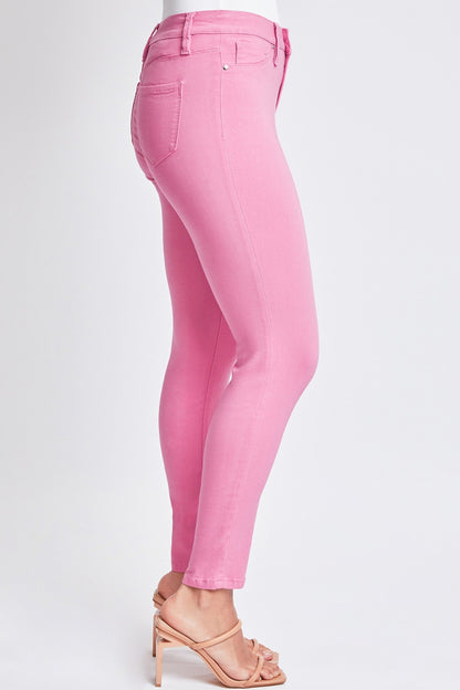 Full Size Hyperstretch Mid-Rise Skinny Pants - Flamingo