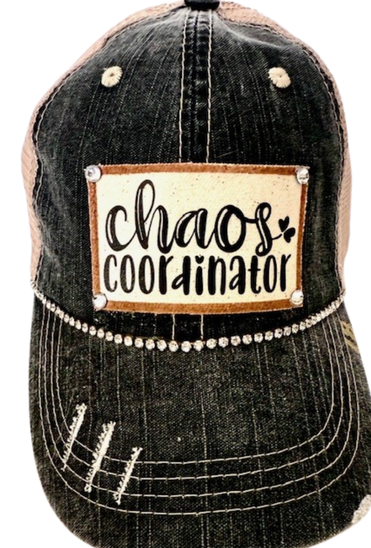 Chaos Coordinator Distressed Trucker Hat