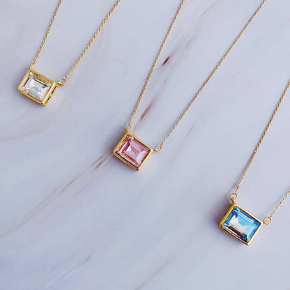 Sweet Square Pendant Necklace