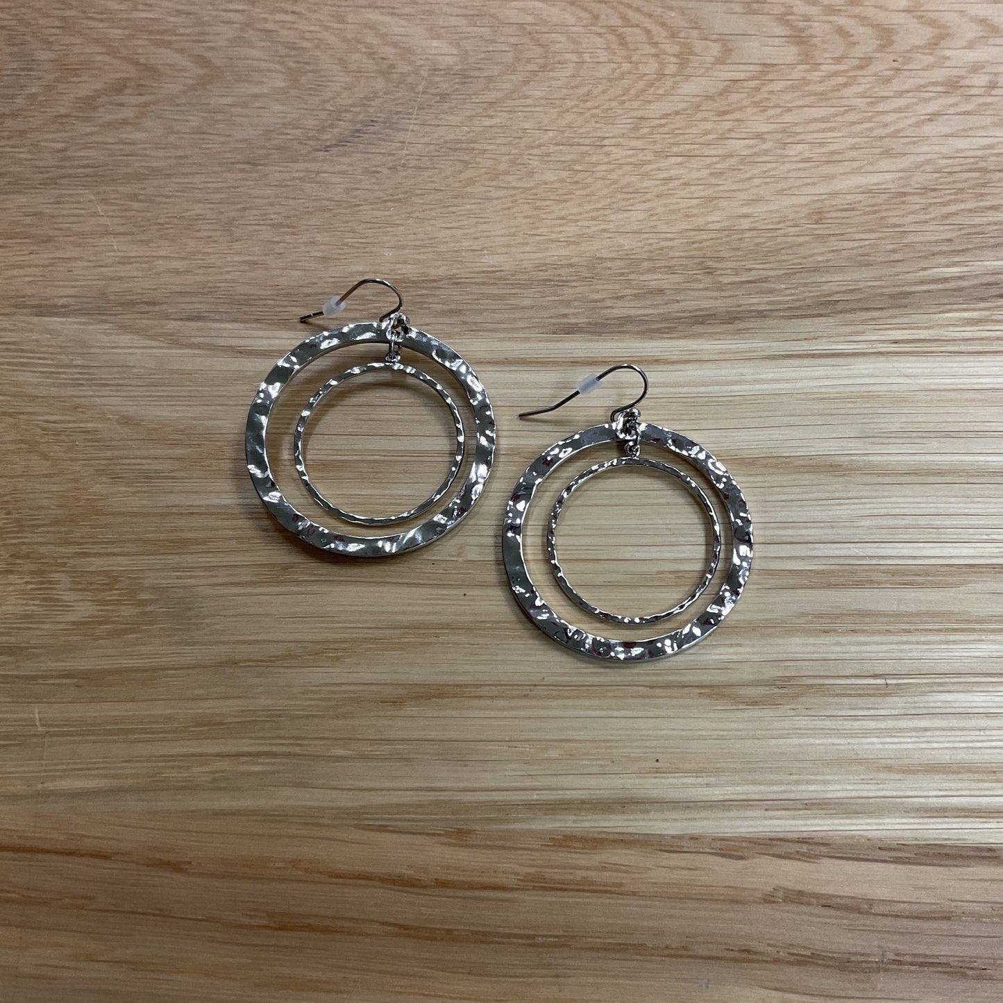 Silver Double Hoop Earrings