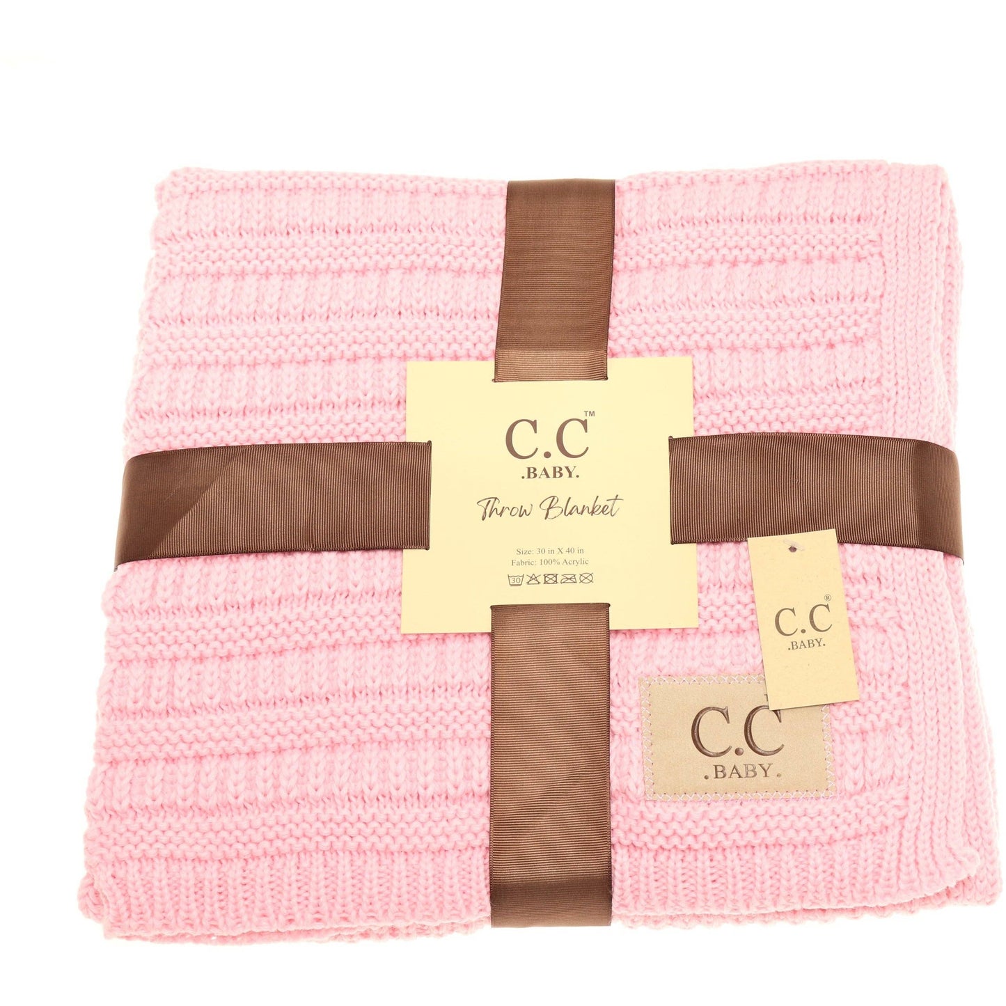 Solid Ribbed Knit Baby Bedding Blanket