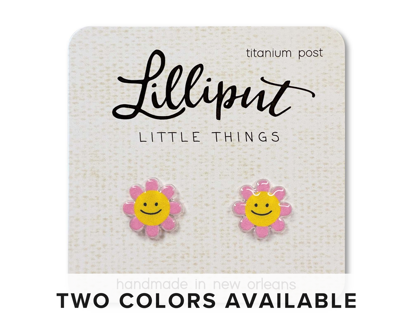 Pink Happy Daisy Earrings