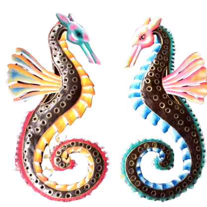Painted Vibrant Seahorses (Set of 2)