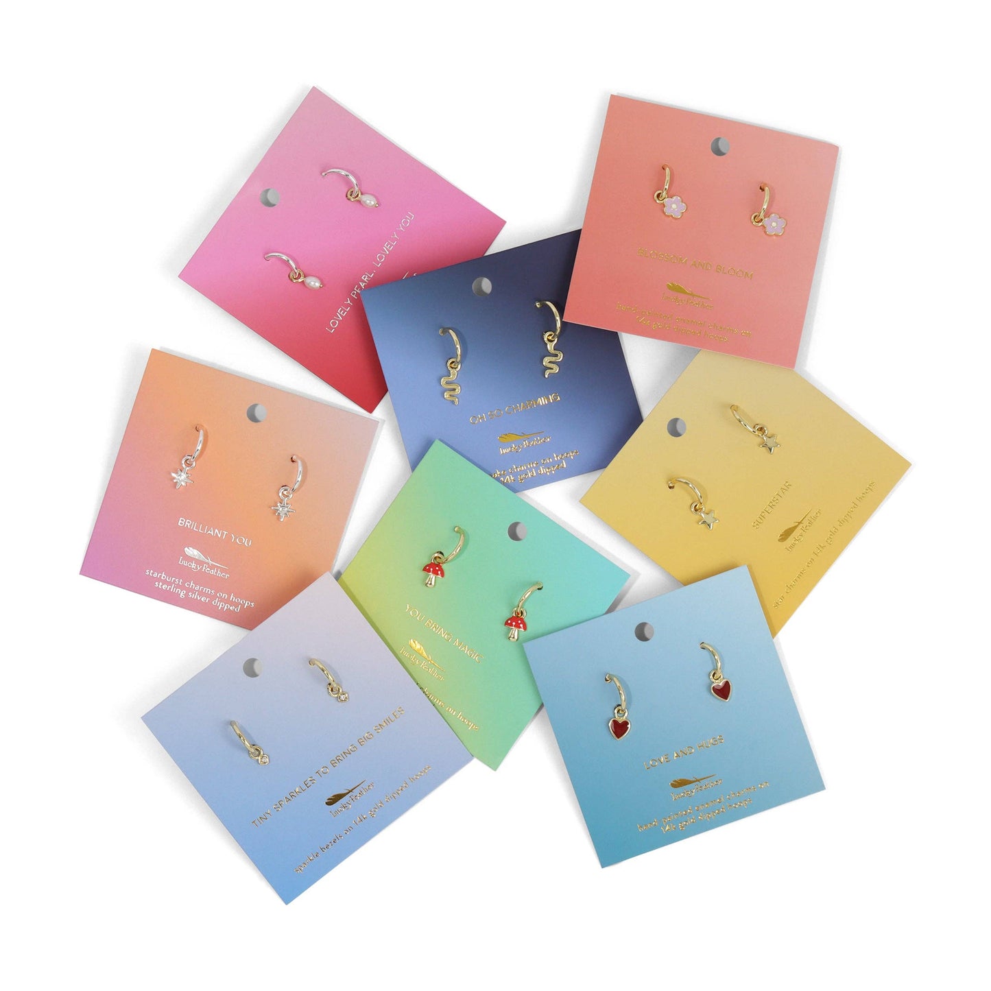Hoops with Drop - Sparkle