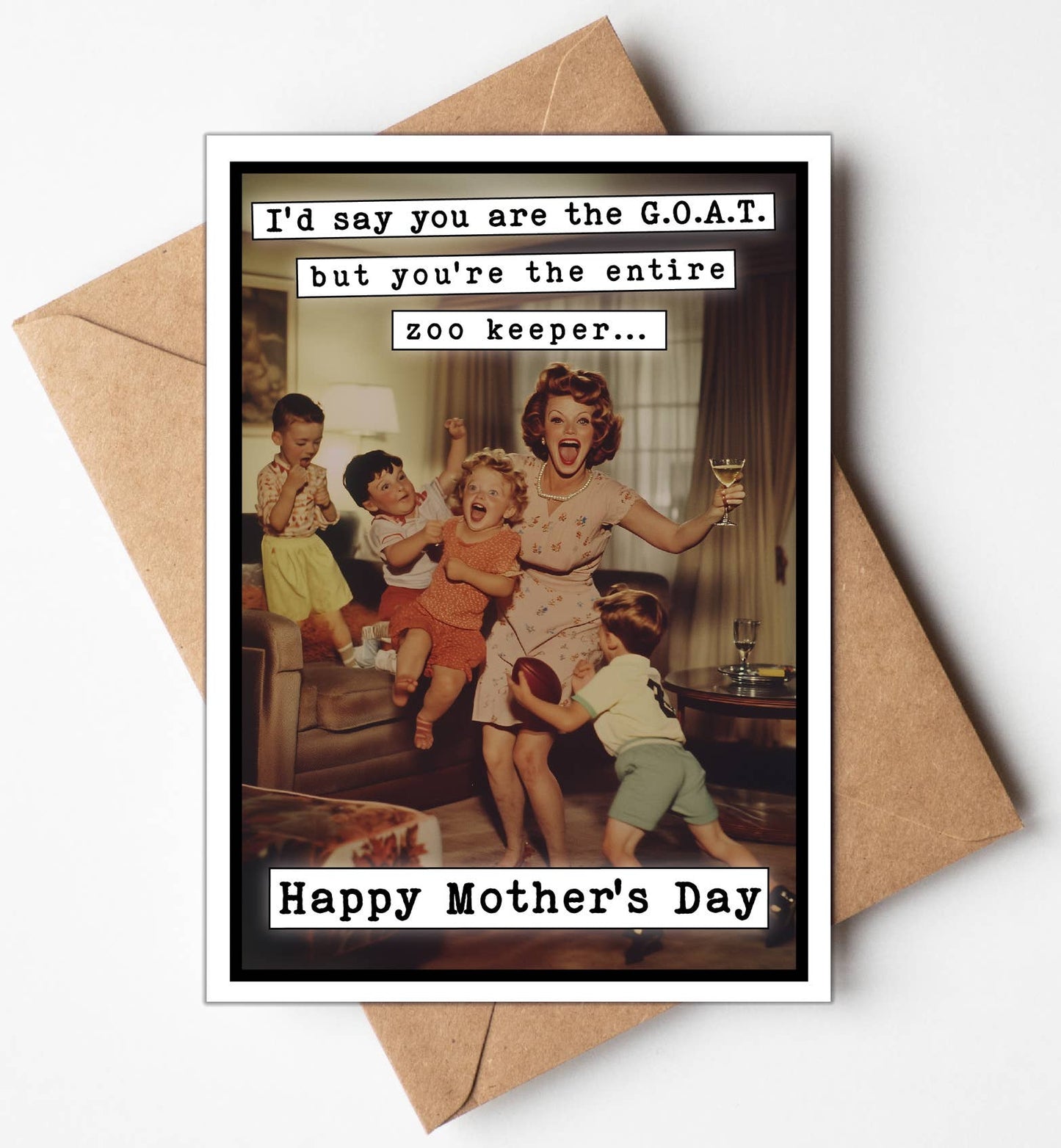 Funny Mothers Day Card - Zoo Keeper