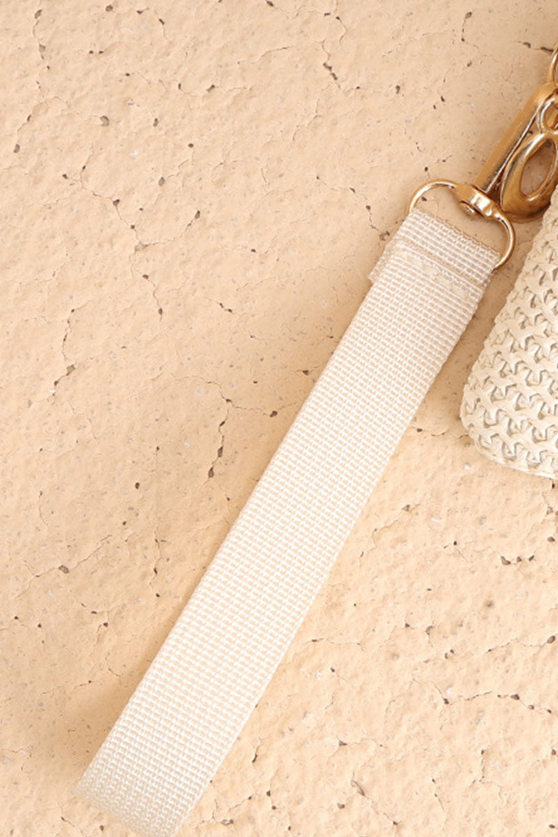 Boho Woven Straw Wristlet