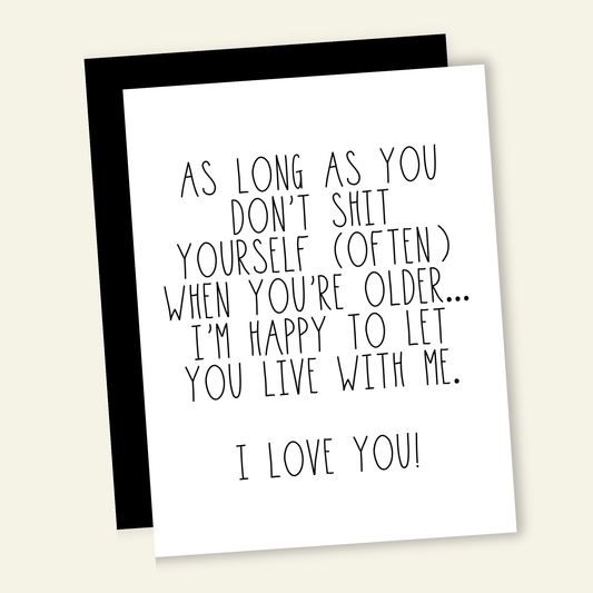 Live With Me When You're Older | Mother & Father's Day Card
