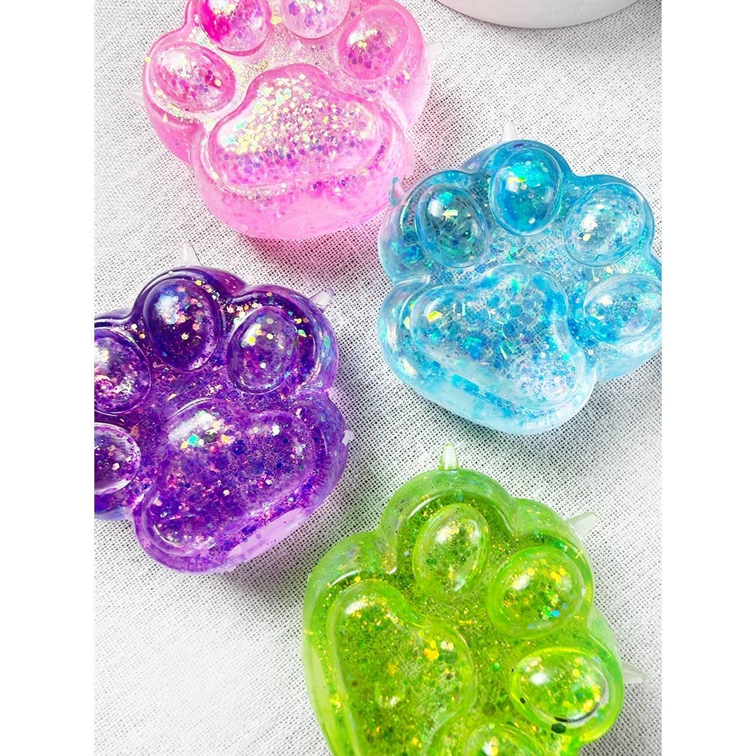 Sugary Glittered Paw Squishy Toy