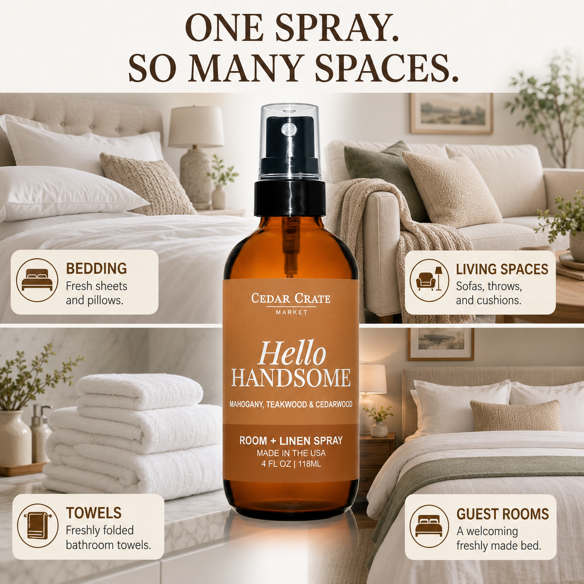Funny Room Spray - Hello Handsome